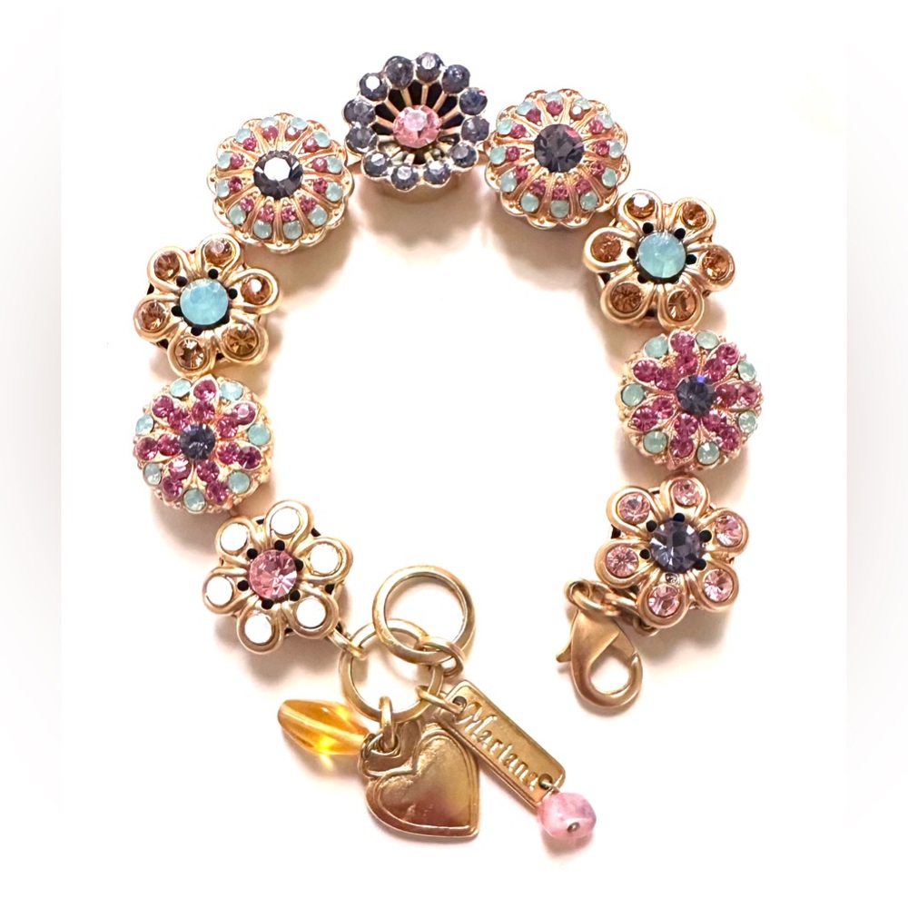 Mariana Pink and Blue Floral Bracelet